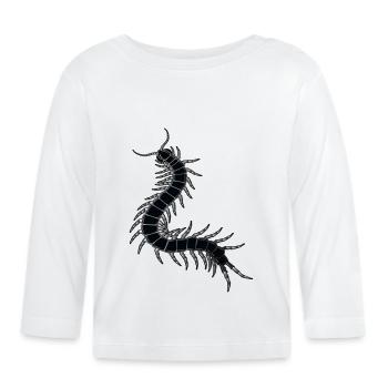 mille-pattes - T-shirt manches longues bio Bébé - blanc - Devant