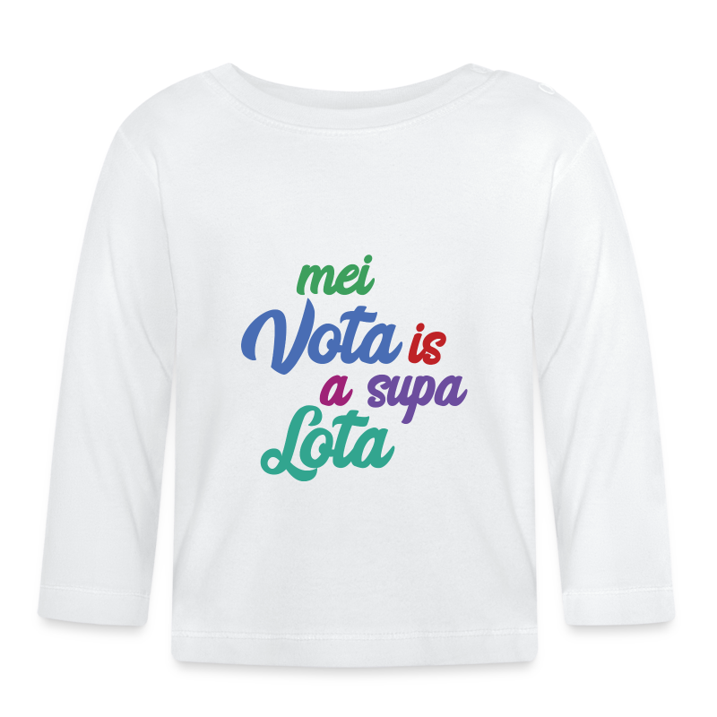 Mei Vota is a supa Lota - Baby Langarmshirt