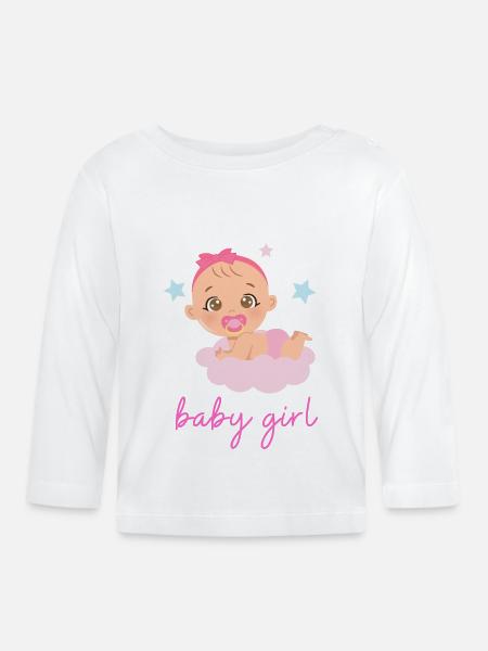 Kleines Mädchen - Baby Bio-Langarmshirt - Weiß