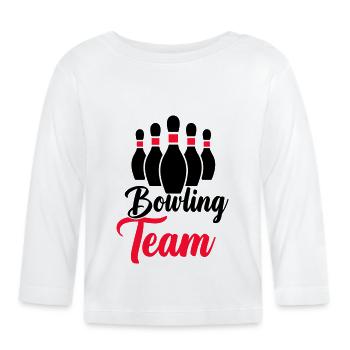 Bowling Team - Organic Baby Long Sleeve T-Shirt - white - Front