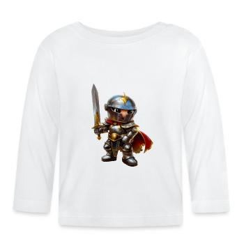 Knight #lovely toons - T-shirt manches longues bio Bébé - blanc - Devant