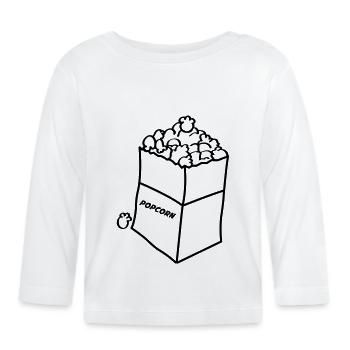 Maïs soufflé 01 - T-shirt manches longues bio Bébé - blanc - Devant