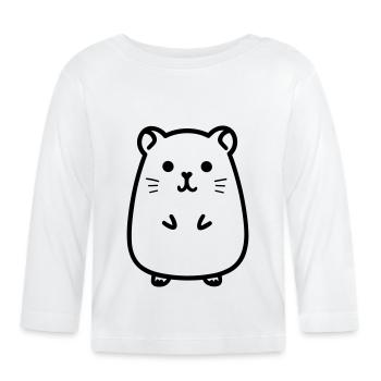 hamster - Organic Baby Long Sleeve T-Shirt - white - Front