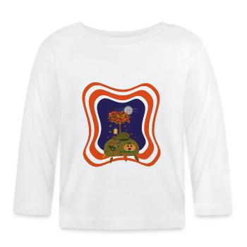 Herbst, wild und gruselig. - Baby Bio-Langarmshirt - Weiß - Vorne
