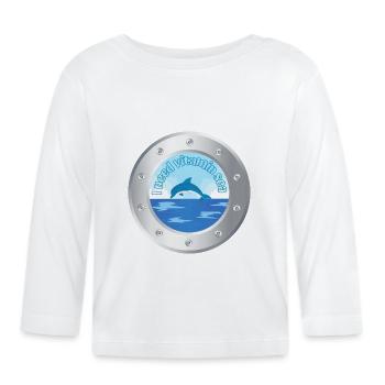 J’ai besoin de vitamine Mer - T-shirt manches longues bio Bébé - blanc - Devant