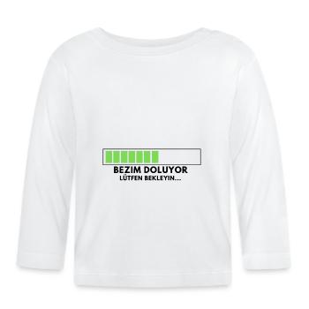 Bezim Doluyor Turc - T-shirt manches longues bio Bébé - blanc - Devant