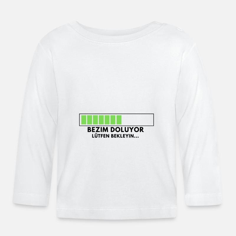 Bezim Doluyor Tükisch - Baby Bio-Langarmshirt - Weiß