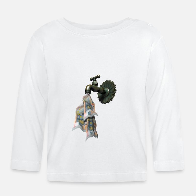 Geldhahn - Baby Bio-Langarmshirt - Weiß