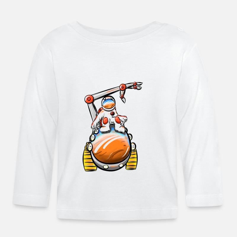 Mars - Baby Bio-Langarmshirt - Weiß