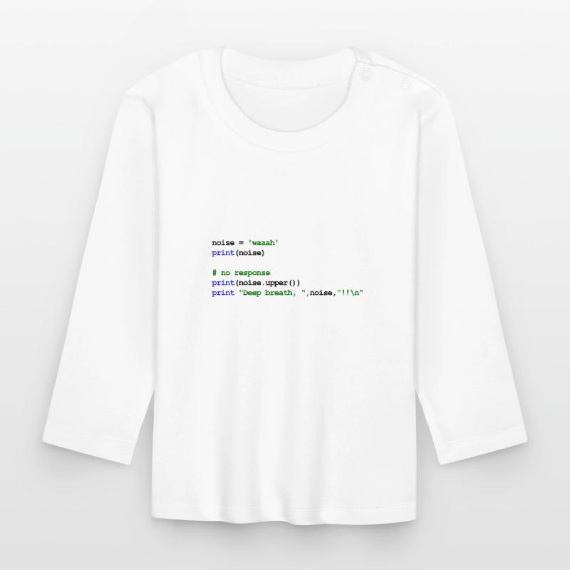 Python Code Neues Baby - Waaah Baby Bio-Langarmshirt