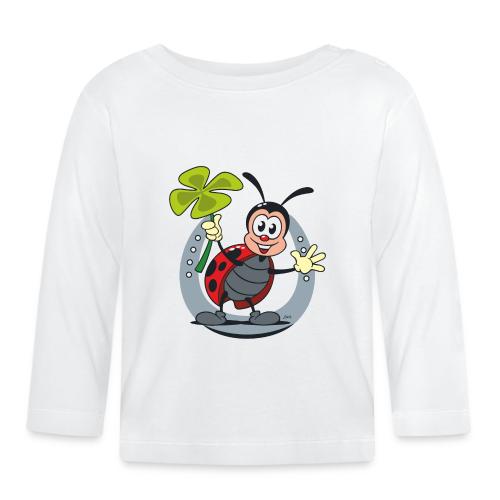 Glücksbringer - Comic Marienkäfer - Baby Bio-Langarmshirt