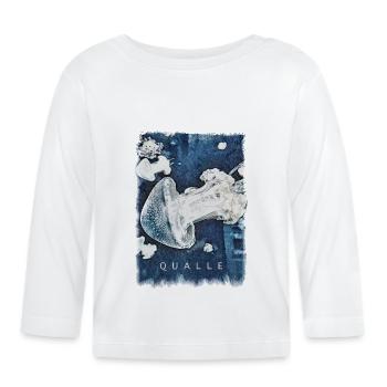 Jellyfish design selection - Organic Baby Long Sleeve T-Shirt - white - Front