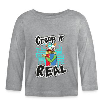 Creep It Real - Crypto Clown - T-shirt manches longues bio Bébé - gris chiné - Devant
