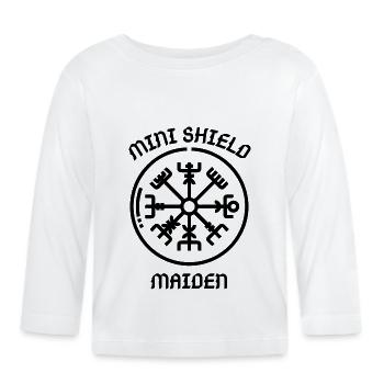 Schildmädchen Shield Maiden Baby Vikinger Valkyrie - Baby Bio-Langarmshirt - Weiß - Vorne