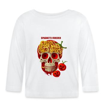 Spaghetti Forever - Organic Baby Long Sleeve T-Shirt - white - Front