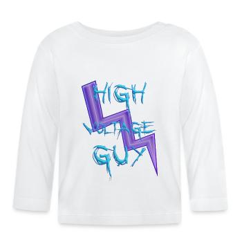 High Voltage Boy - Organic Baby Long Sleeve T-Shirt - white - Front