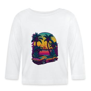 Vintage Hyper Car Super Car Car Lovers - Organic Baby Long Sleeve T-Shirt - white - Front