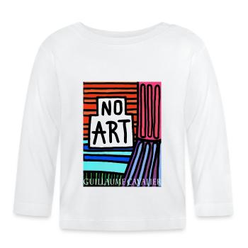 No Art Column - Organic Baby Long Sleeve T-Shirt - white - Front