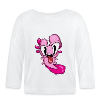Axolotl - Baby Bio-Langarmshirt - Weiß - Vorne