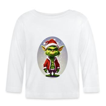 Noël Noël Grouch modèle vierge 1.2 - T-shirt manches longues bio Bébé - blanc - Devant