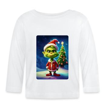 Noël Noël Grouch modèle vierge 1.5 - T-shirt manches longues bio Bébé - blanc - Devant