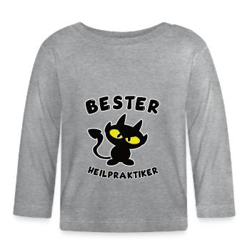 cool best naturopath design - Organic Baby Long Sleeve T-Shirt - heather grey - Front