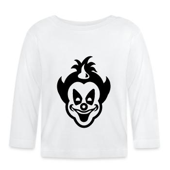 Clown - Baby Bio-Langarmshirt - Weiß - Vorne