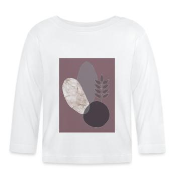 Affiche Geo Abst 1 - T-shirt manches longues bio Bébé - blanc - Devant