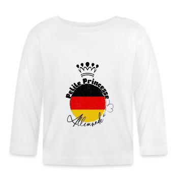 "Petite princesse allemande" - T-shirt manches longues bio Bébé - blanc - Devant