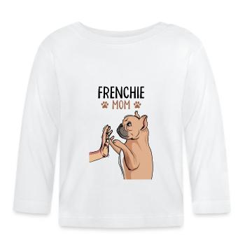 Bulldog français - T-shirt manches longues bio Bébé - blanc - Devant