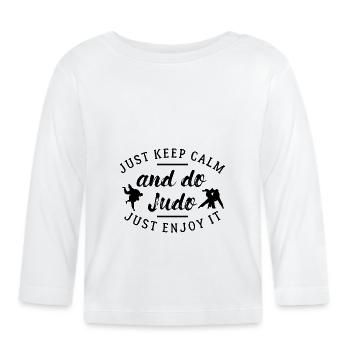 Judo Fighter Martial Arts Fan Lover Sport judoka - Organic Baby Long Sleeve T-Shirt - white - Front