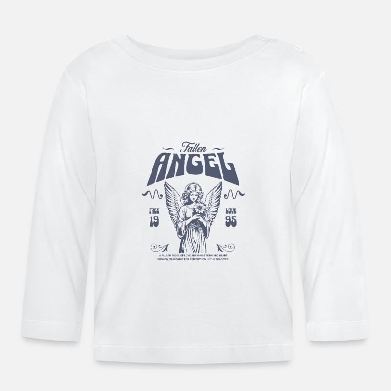 Fallen Angel - Baby Bio-Langarmshirt - Weiß