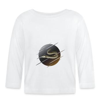 Eel fishing worm fish - Organic Baby Long Sleeve T-Shirt - white - Front
