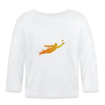 Spikeball Spieler brennt Roundball Sport - Baby Bio-Langarmshirt - Weiß - Vorne