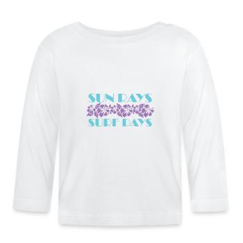 Rayons du soleil Surf Days Surf Sport Wind - T-shirt manches longues bio Bébé - blanc - Devant