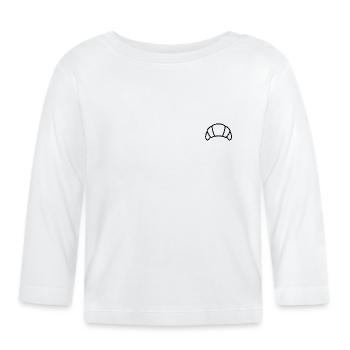 Croissant Lover Collection - Organic Baby Long Sleeve T-Shirt - white - Front
