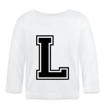 l - Baby Bio-Langarmshirt - Weiß - Vorne