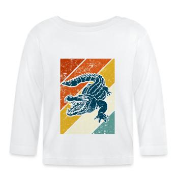 Alligator - Baby Bio-Langarmshirt - Weiß - Vorne
