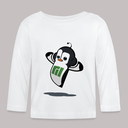 Manjaro Mascot strong left - Organic Baby Long Sleeve T-Shirt