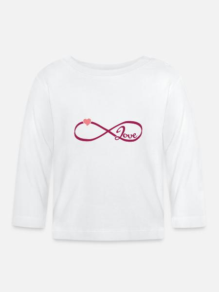 Infinity Love - Baby Bio-Langarmshirt - Weiß
