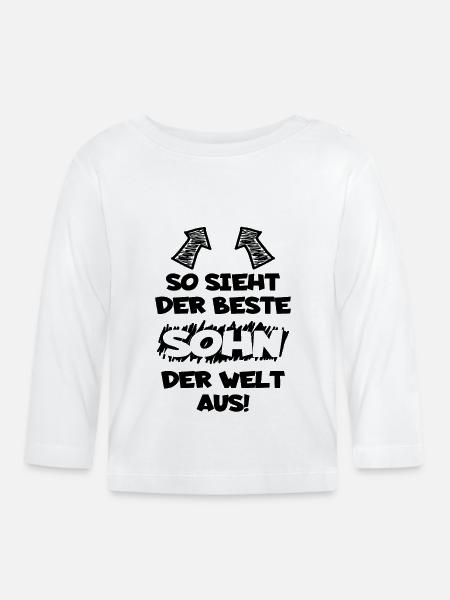 Bester Sohn Geschenkidee - Baby Bio-Langarmshirt - Weiß