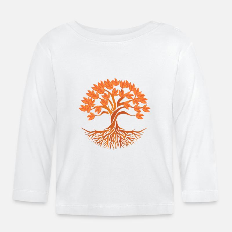 FRIEDEN LIEBE BAUM - Baby Bio-Langarmshirt - Weiß