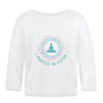 Namaste and Embrace the Oops - Organic Baby Long Sleeve T-Shirt - white - Front