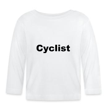 Cyclist - Organic Baby Long Sleeve T-Shirt - white - Front