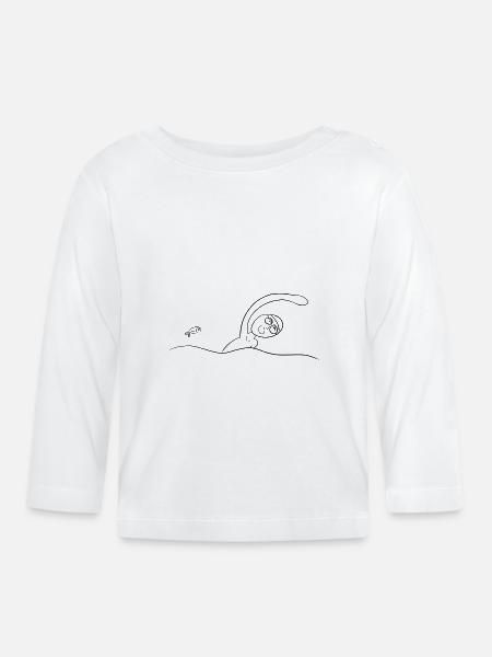 Wasser sport - Baby Bio-Langarmshirt - Weiß