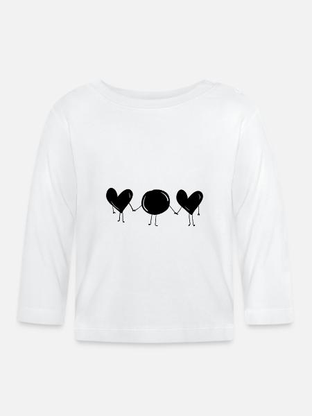 drei Freunde - Baby Bio-Langarmshirt - Weiß