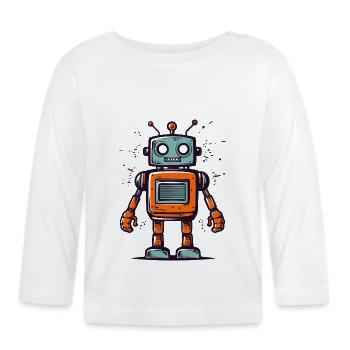 Le robot mignon - T-shirt manches longues bio Bébé - blanc - Devant