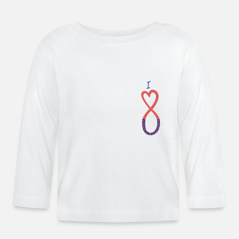Powerful Love - Baby Bio-Langarmshirt - Weiß