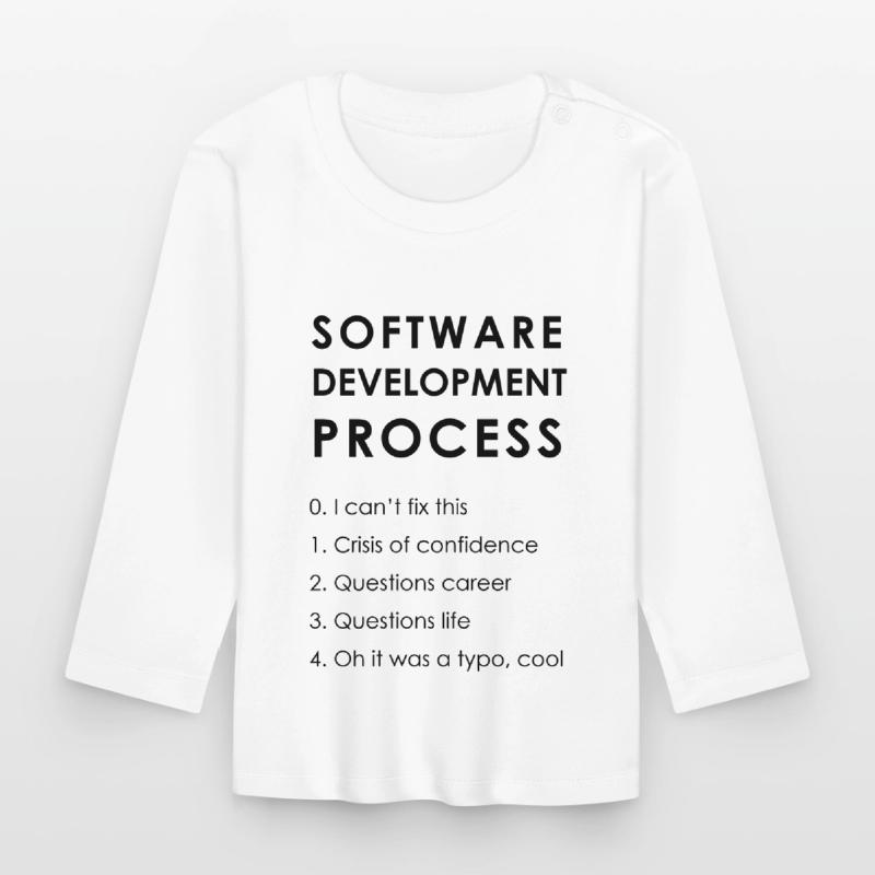 Software Development Process Baby Bio-Langarmshirt
