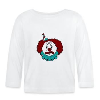 Clown. - Organic Baby Long Sleeve T-Shirt - white - Front